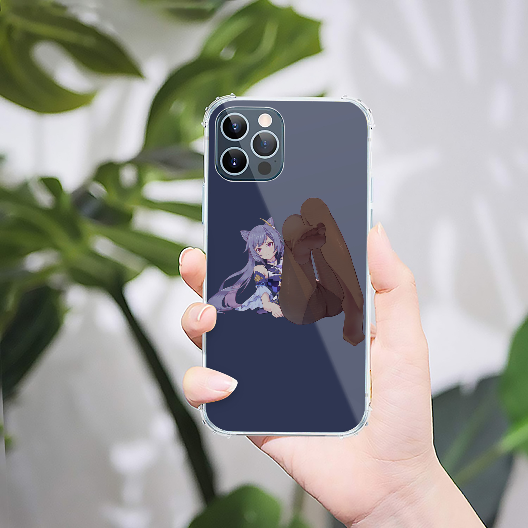 げんし神 刻晴 こくせい genshin Kokusei 【iPhone 12シリーズ対応】透明スマホケース（クリアソフトケース）